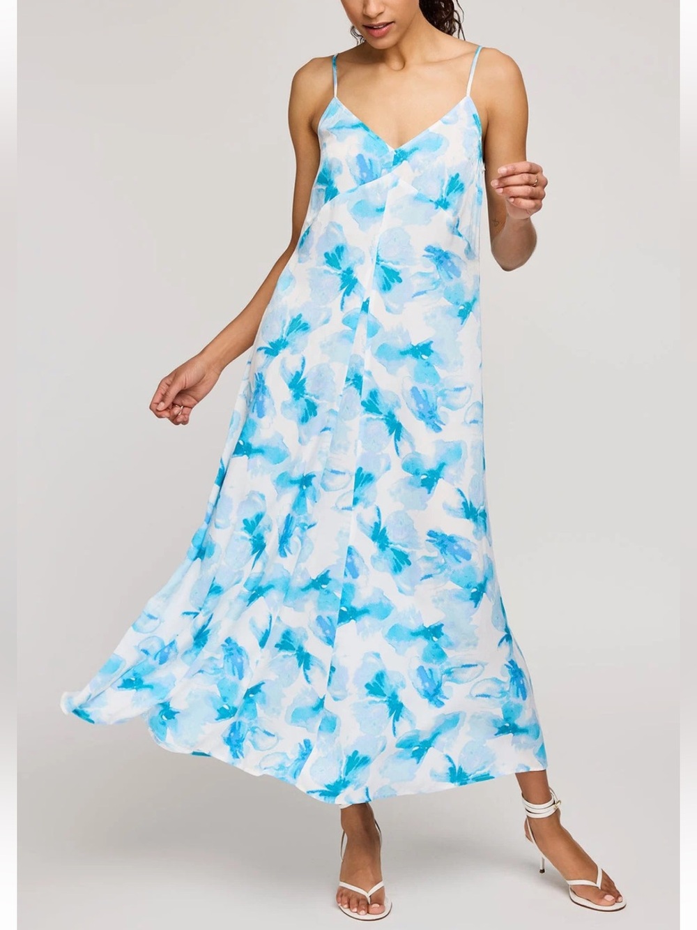 Gentle Fawn - CYNTHIA Dress, Blue & White Floral Maxi Dress